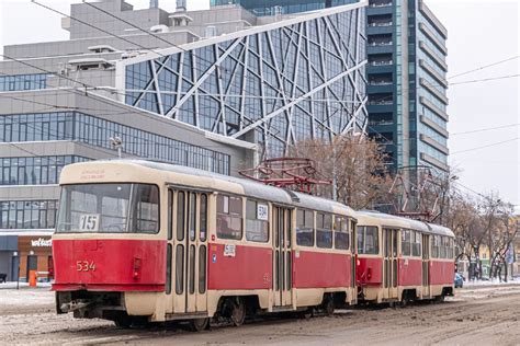 Екатеринбург Tatra T3SU 534 Фото Городской электротранспорт