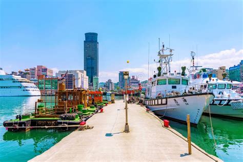 Keelung Harbor With Cruise Terminal. Keelung, Taiwan Editorial ...