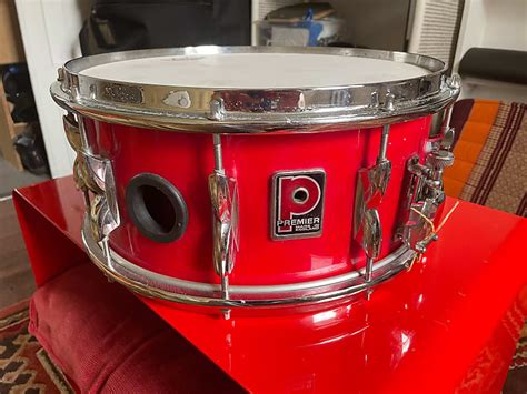 Premier Project One Snare Drum 1980 Red Reverb