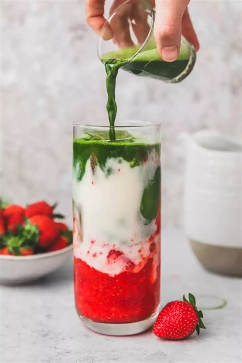 Iced Matcha Latte Aux Fraises Recipe Iced Matcha Latte Matcha