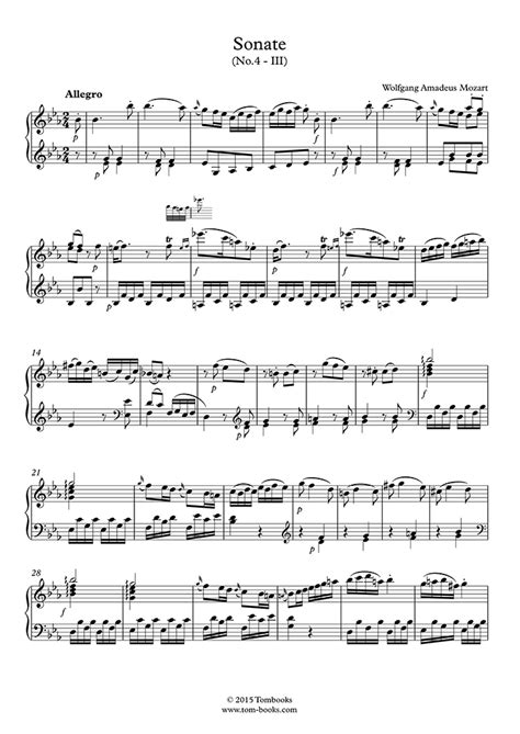 Free Sheet Music Mozart Wolfgang Amadeus K 282 189g Piano Sonata