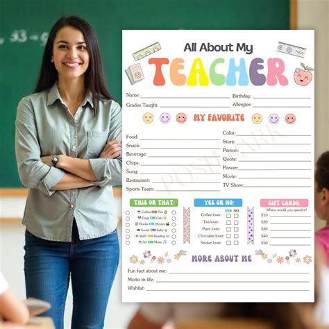 All About Me Teacher Template | Editable Back to School Digital