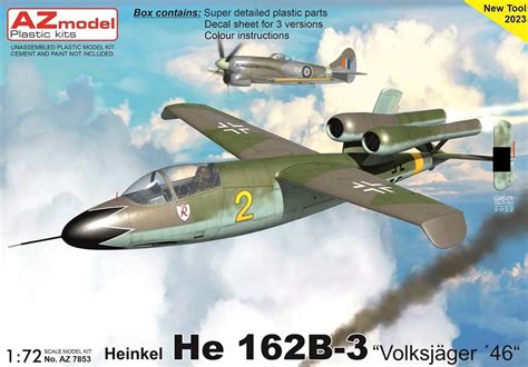 Heinkel He 162b 3 Volksjager 46 Az Model 7853