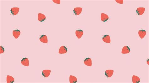 Cute Strawberry Pattern Background