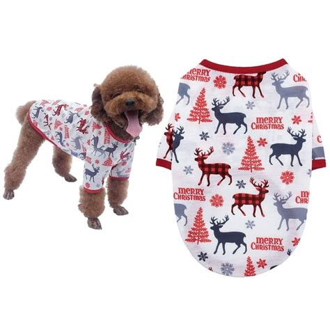 KYAIGUO Dog Pajamas Christmas Puppy Vest Comfortable and Breathable ...