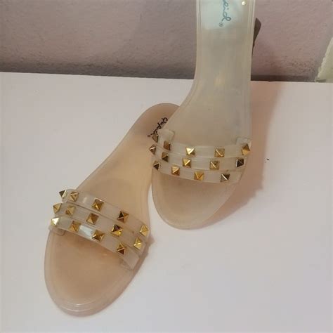 Qupid Shoes Qupid Nude Stud Sandals Jelly Sandal Poshmark