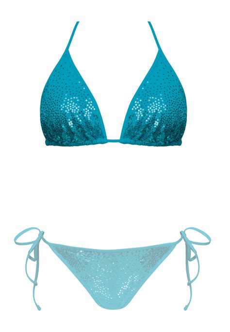 Wi Zane Majtki Od Bikini Z Ozdobnym Marszczonym Ty Em Turkus Fd Sklep Feba