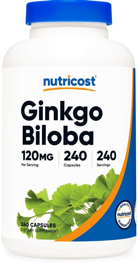 Nutricost Ginkgo Biloba Extract Capsules 120mg 240 Capsules Beneficial Antioxidant Supplement