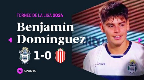 GOL DE PENAL PARA GIMNASIA El tanto de Benjamín Domínguez frente