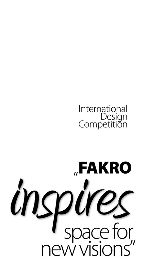 FAKRO Inspires space for new visions - Competition for architects 