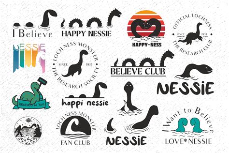 Loch Ness Monster Bundle Svg Nessie Svg Split Monogram Svg Lochness