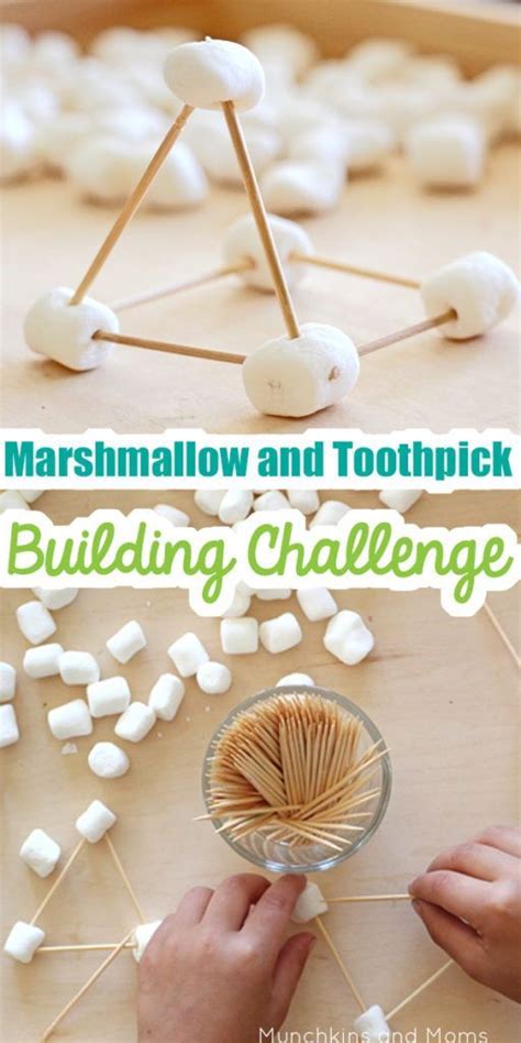 Marshmallow Tower Challenge With Toothpicks