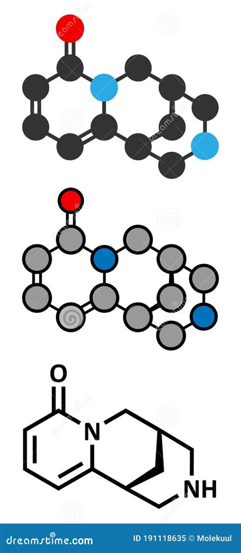 Cytisine (baptitoxine, Sophorine) Smoking Cessation Drug Molecule Stock ...