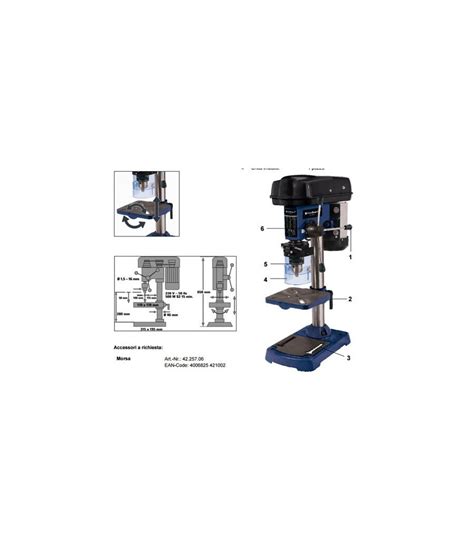 TRAPANO A COLONNA EINHELL BT BD 501 MOTORE 500W ALTO 650MM