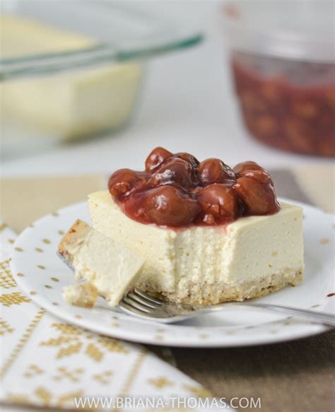 Low Carb Cottage Cheesecake With Sour Cherry Topping Briana Thomas