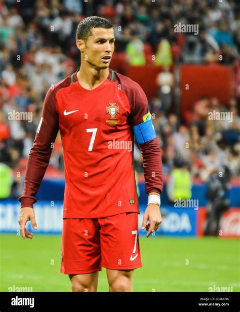 Kazan, Russia – June 28, 2017. Portugal national football team captain Cristiano Ronaldo during ...