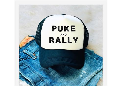 Puke And Rally Trucker Hat Funny Drinking Hat Etsy