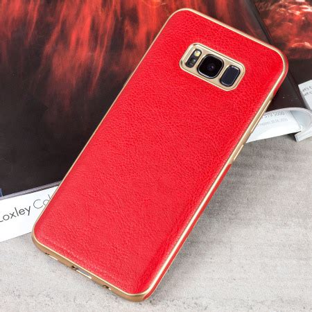 Housse Samsung Galaxy S8 Plus Olixar Makamae Simili Cuir Rouge