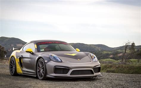 Télécharger 4k Porsche Cayman GT4 2017 cars Vorsteiner tuning