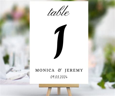 Editable Table Numbers Template 4x6 Printable Table Numbers Minimalist