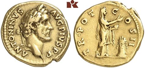 Antoninus I Pius Av Aureus Rom G Ric B Bmc