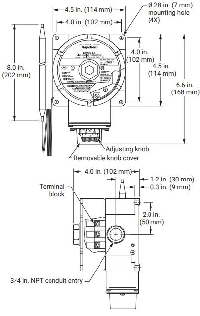 Nvent Raychem E S Ls Line Sensing Thermostat Instruction Manual