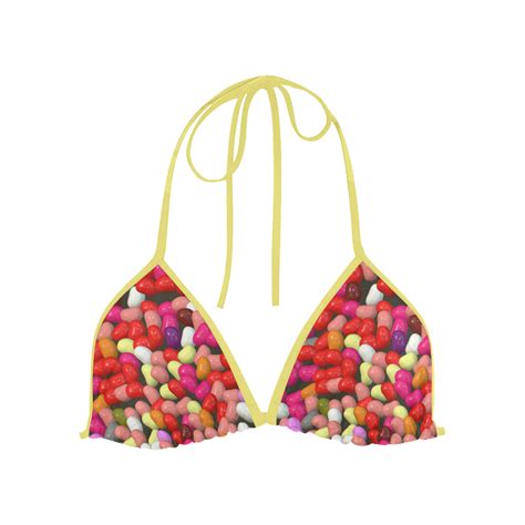 Funny Jelly Mix By JamColors Custom Bikini Swimsuit Top ID D