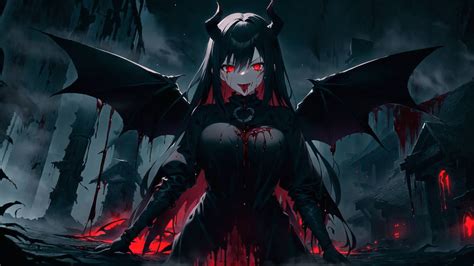 Anime Demon Girl by i-LoveFantasy on DeviantArt