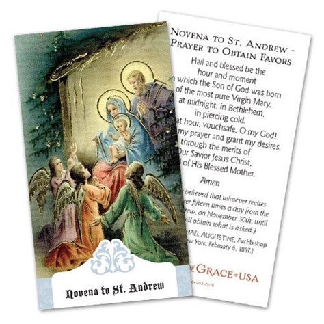 Novena To St Andrewprayer To Obtain Favors Holy Cards Full Of Grace Usa