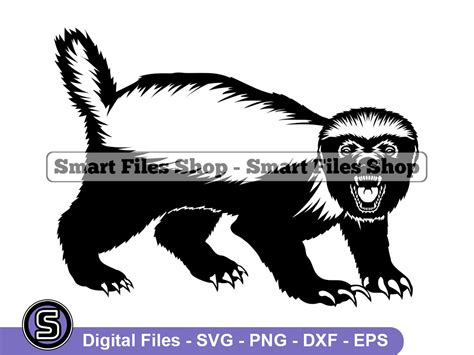 Honey Badger 4 Svg Honey Badger Svg Forest Creatures Svg Honey