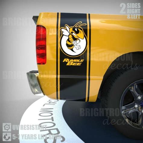 Rumble Bee Vinyl Decal Bed Side Stripe Rear Racing Sticker For Dodge