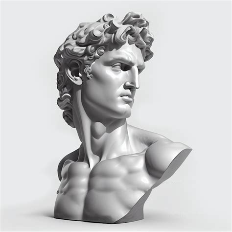 Cabe A Da Est Tua David Escultura Busto D Cabe A De Gesso Generative