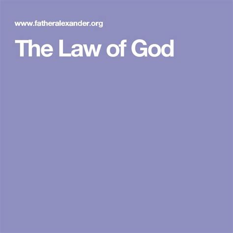 The Law of God | God, Law, Booklet