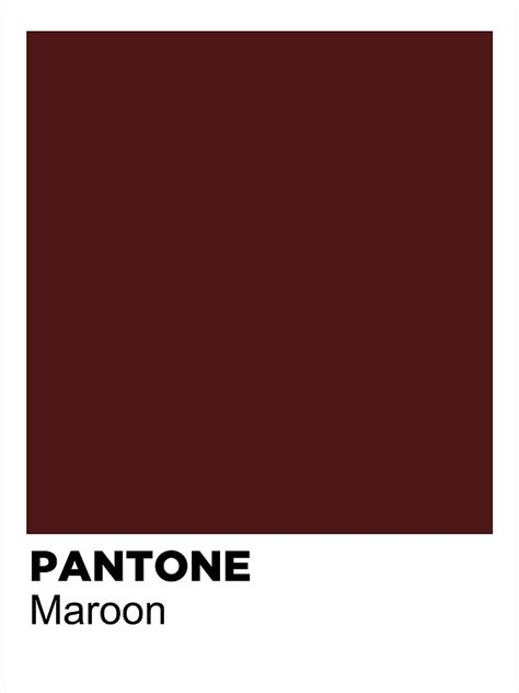 "Maroon Pantone Color Swatch " Poster for Sale by jamiejamie00 | Redbubble