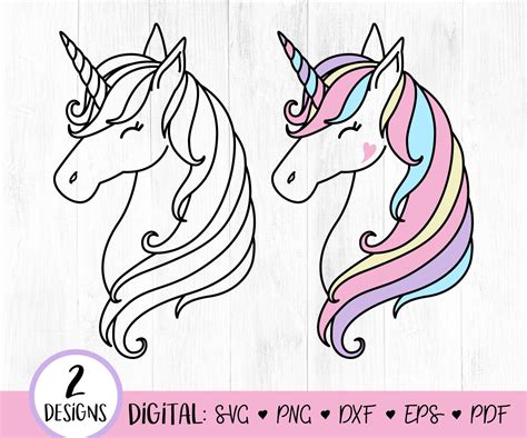 Unicorn Clipart Unicorn Head Svg Unicorn Svg Unicorn Png Unicorn Stickers Unicorn Hair Svg