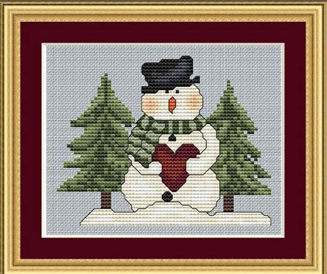 Printable Free Snowman Cross Stitch Patterns Printable Online