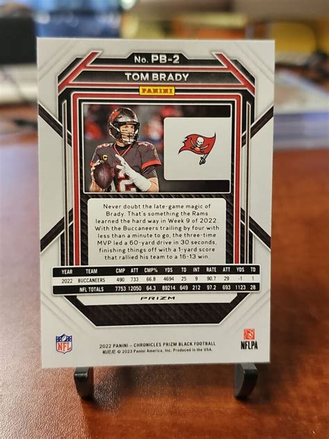 Panini Chronicles Prizm Black Tom Brady Pb Tampa Bay Buccaneers