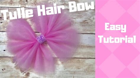 Tutorial Make A Large Tulle Hair Bow Diy Make Your Own Bows Youtube