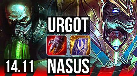 Urgot Vs Nasus Top 6 Solo Kills 1700 Games Legendary 1348