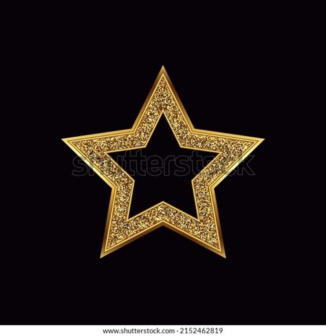 Five Stars Vip Gold Glitter Isolated Stock Vector (Royalty Free ...