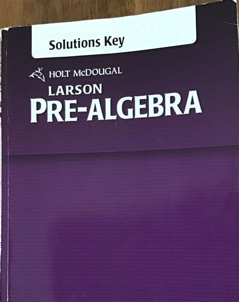 Holt Mcdougal Larson Pre Algebra Teacher Solutions Key Homeschool Ebay