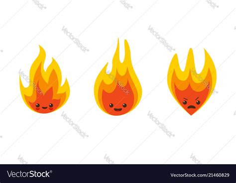 Flame characters Royalty Free Vector Image - VectorStock