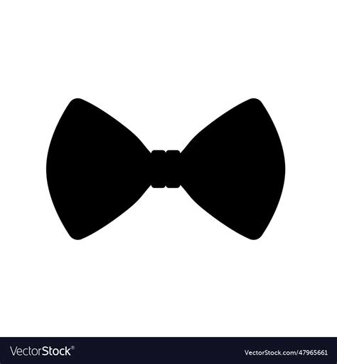 Bow tie silhouette black and white icon design Vector Image