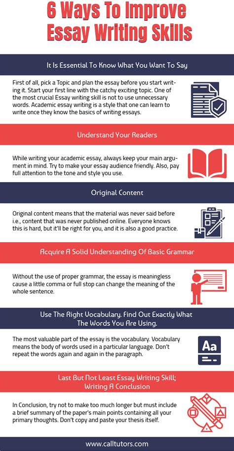 6 Skills To Improve Your Essay Writing Essay Writing Skills Essay