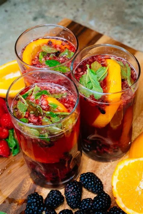 Passion Fruit Orange Berry Mocktails Onegreatvegan