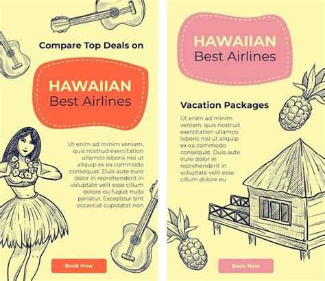 Premium Vector Hawaiian Best Airlines Compare Deals Online Web