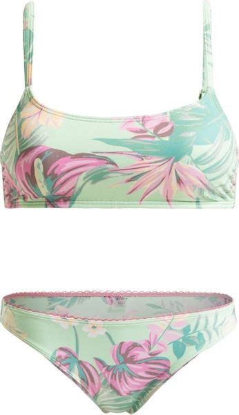 Μαγιο Roxy Into The Sun Two piece Bikini Set Πρασινο m Beachwear γυναικα ενδυση PL2 138165899