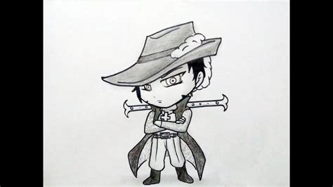 How To Draw Dracule Mihawk One Piece In Few Easy Steps Youtube