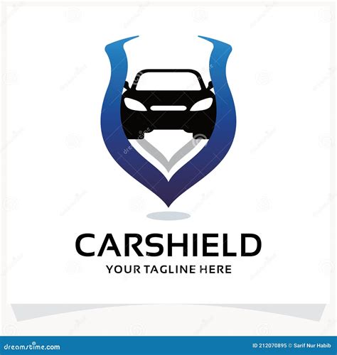 Car Shield Logo Design Template Inspiration Stock Vector - Illustration