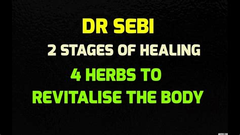 Dr Sebi 4 Herbs To Revitalize The Body 2 Stages Of Healing Youtube